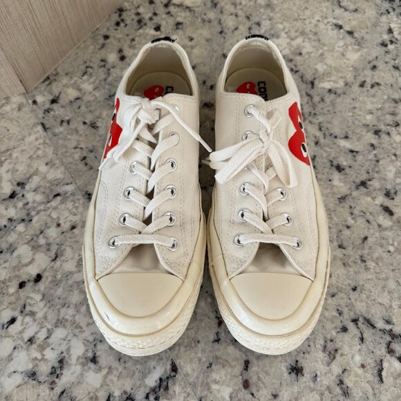 Converse Converse x Comme Des Garcons PLAY All Star Chuck '70 Ox - White 10W/8M - Picture 2 of 5